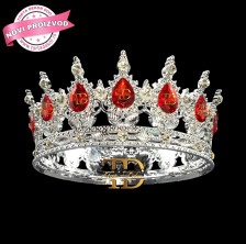 KRUNA MISS - Plastik - Srebro Crvena